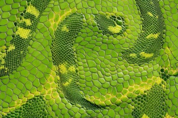 Obraz premium Green snake skin texture isolated. Close-up snake scales. Reptile skin. Realistic Green snake pattern. Snake scale texture. Detailed snake skin close-up. Exotic Animal texture. Green Snake texture.