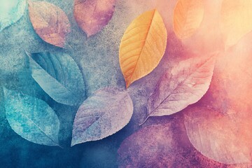 A background of colorful bright leaves. 