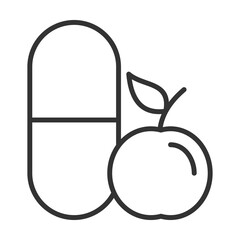 Vitamin Icon Outline Style. Vector Illustration Design