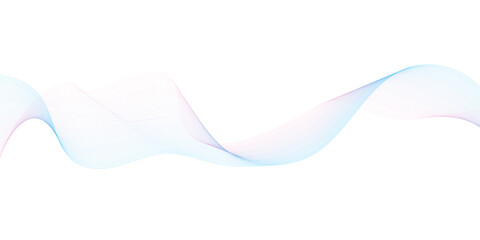 Soft Gradient Wave Lines on White Background