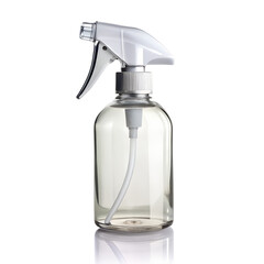 Glass spray bottle isolated on transparent background