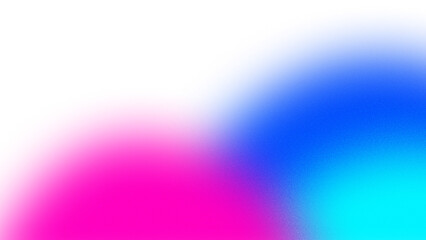 Abstract gradient shape element on a transparent background. Glowing pink blue color background design with noise and grainy texture 