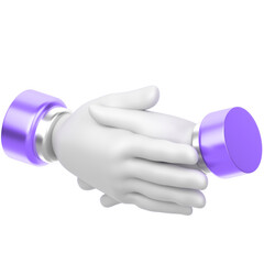 3D icon of a handshake	