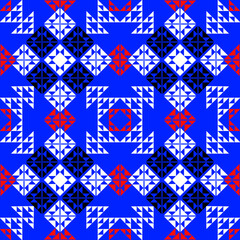 Fototapeta premium Seamless geometric heart pattern design for modern fabric and decorative wallpaper