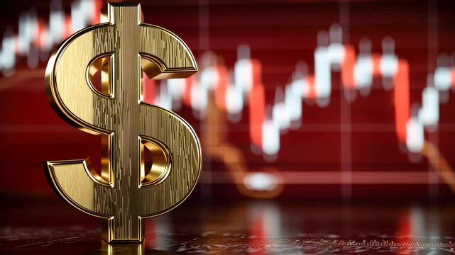 Rising dollar symbol next to fluctuating market trends illustrating economic changes and financial fluctuations