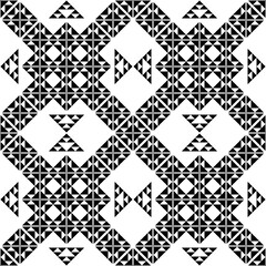 Red and white seamless geometric floral pattern for modern fabric and wallpaper design