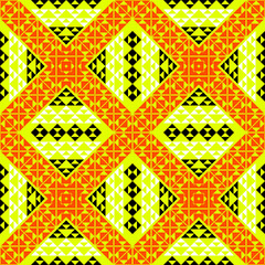 Vintage green geometric seamless pattern with abstract shapes for modern fabric and wallpaper design