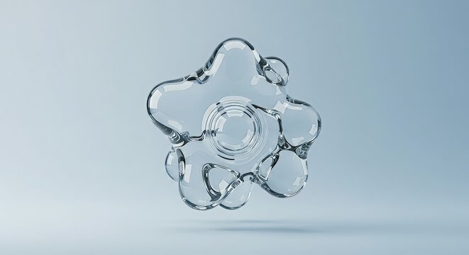 full organic biomorphic glass form,