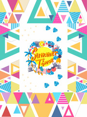 Abstract summer poster design