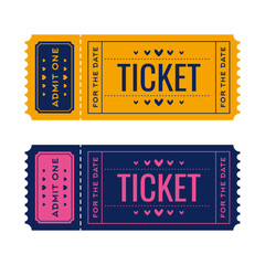 Love Coupon. Free kiss. Kiss ticket. Romantic game for lovers. Cute vector ticket for date