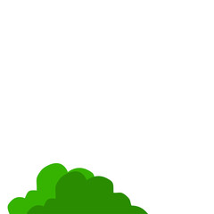 Green Bush Vector Illustration