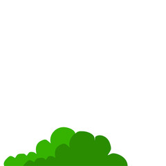 Green Bush Vector Illustration