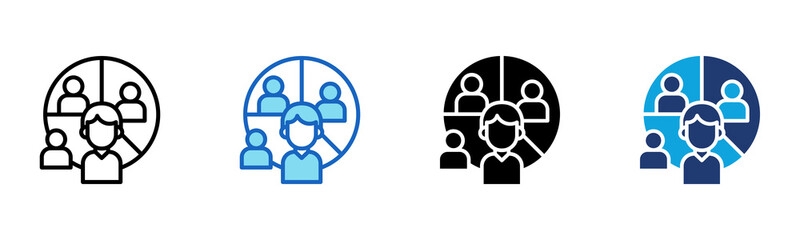 Target Audience icon Multi Style Vector Illustration