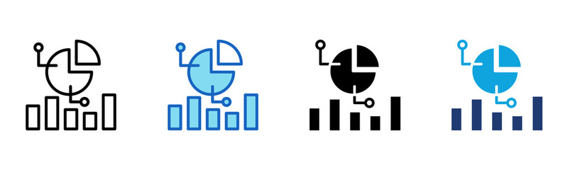 Data Distribution icon Multi Style Vector Illustration