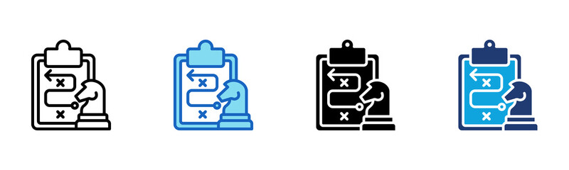 Tactical Execution icon Multi Style Vector Illustration