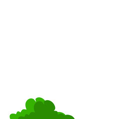 Green Bush Vector Illustration