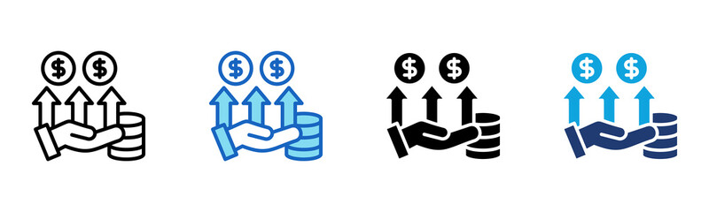 Financial Empowerment icon Multi Style Vector Illustration