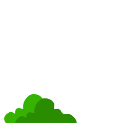 Obraz premium Green Bush Vector Illustration