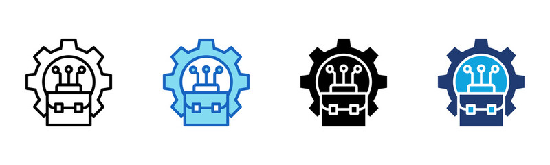 Business Management icon Multi Style Vector Illustration