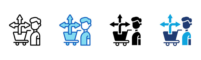 Consumer Decision icon Multi Style Vector Illustration