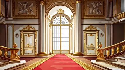 Beautiful palace castle on background	
 - Powered by Adobe