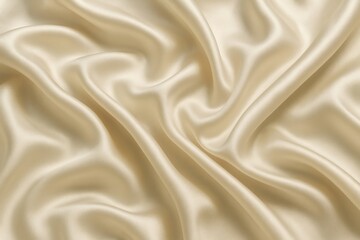 Fototapeta premium Luxurious smooth beige fabric texture.