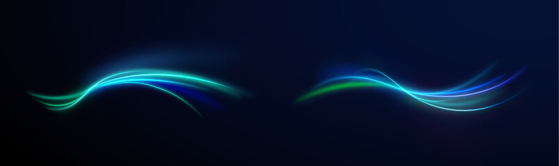 PNG colourful abstract glowing neon light fast moving wave dynamic pattern background design vibrant energy motion speed curving twisting line blue pink purple wallpaper power modernity

