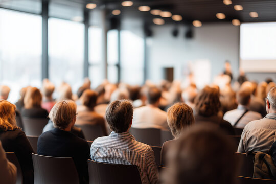 Group of co worker in business meeting, Colleague in press conference on building with glass surround, Selective focus group of office worker discuss in meeting, Chief executive officer in meeting.