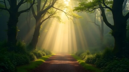 morning in the forest