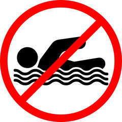 No swimming sign. no swimming allowed. no swimming. no swimming area