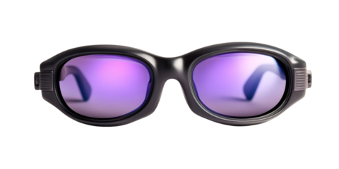 AI Eye-Tracking Smart Glasses Isolated on Transparent Background