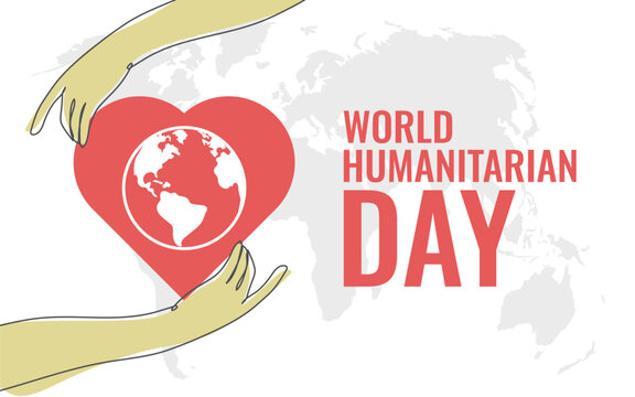 World Humanitarian Day Background Design. Vector illustration.