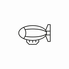 airship blimp dirigible icon sign vector