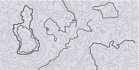 Retro topographic map. Geographic contour map. Abstract outline grid, vector illustration.