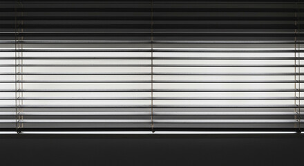 Obraz premium Horizontal window blinds with soft natural light streaming through 