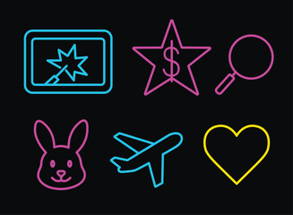 Neon Style TV Programs Genre Icon
