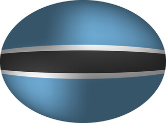 Botswana Flag Oval Sphere - National Emblem and Symbol