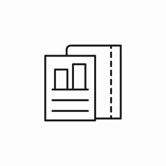documents bar chart icon sign vector