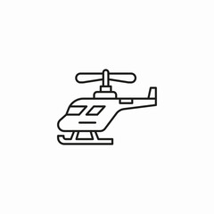 helicopter aircraft transport icon sign vector