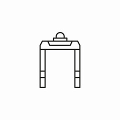 metal detector security icon sign vector
