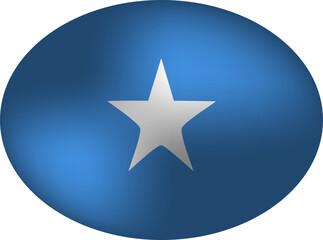 Somali Flag Vector - Glossy Oval Sphere Icon