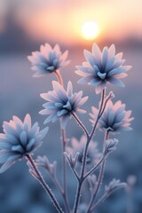 white flowers against blue sky
