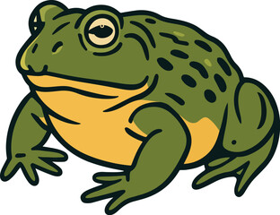 frog on white background, African Bullfrog vector image