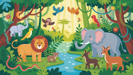 jungle animals background