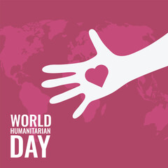 World Humanitarian Day Celebration. Vector illustration.
