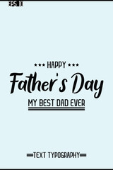 Modern Text Typescript Of Happy Father's Day Vertical Template