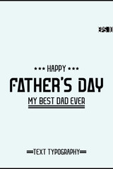 Happy Father's Day Stylish Text Lettering Design Vertical Template