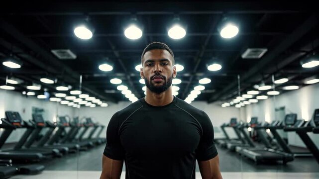 Men's fitness image material in the gym Gym sportsman power