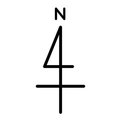 方位マークのアイコンイラスト002