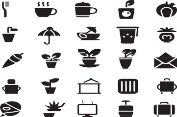 Multipole elements black icon collections